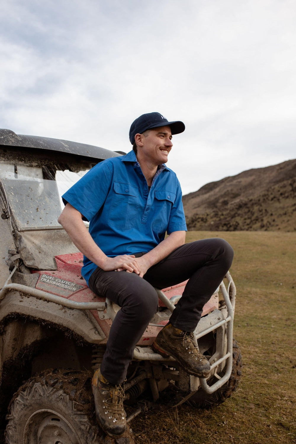 Toby Workshirt in Cobalt Blue - H&S Heritage