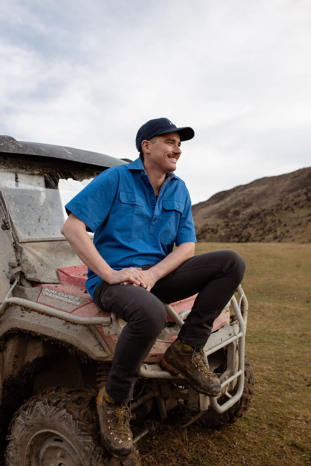 Toby Workshirt in Cobalt Blue - H&S Heritage