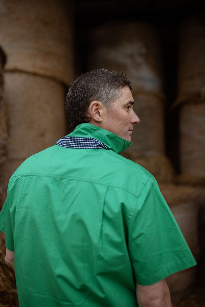 Toby Workshirt in Emerald Green - H&S Heritage