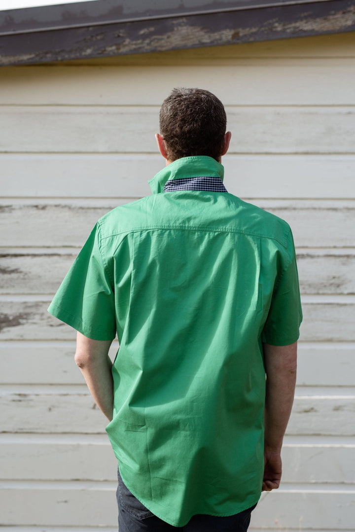Toby Workshirt in Emerald Green - H&S Heritage