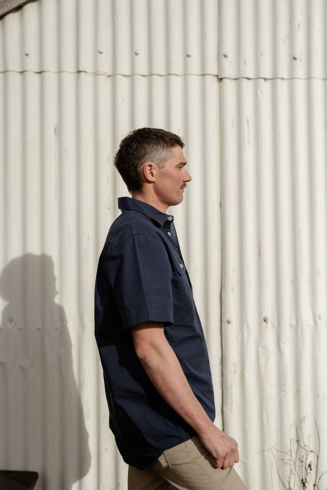 Toby Workshirt in Navy - H&S Heritage