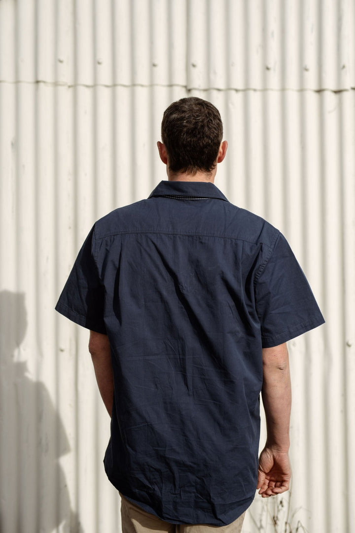 Toby Workshirt in Navy - H&S Heritage