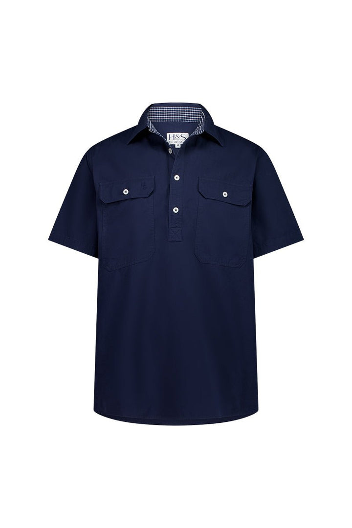 Toby Workshirt in Navy - H&S Heritage
