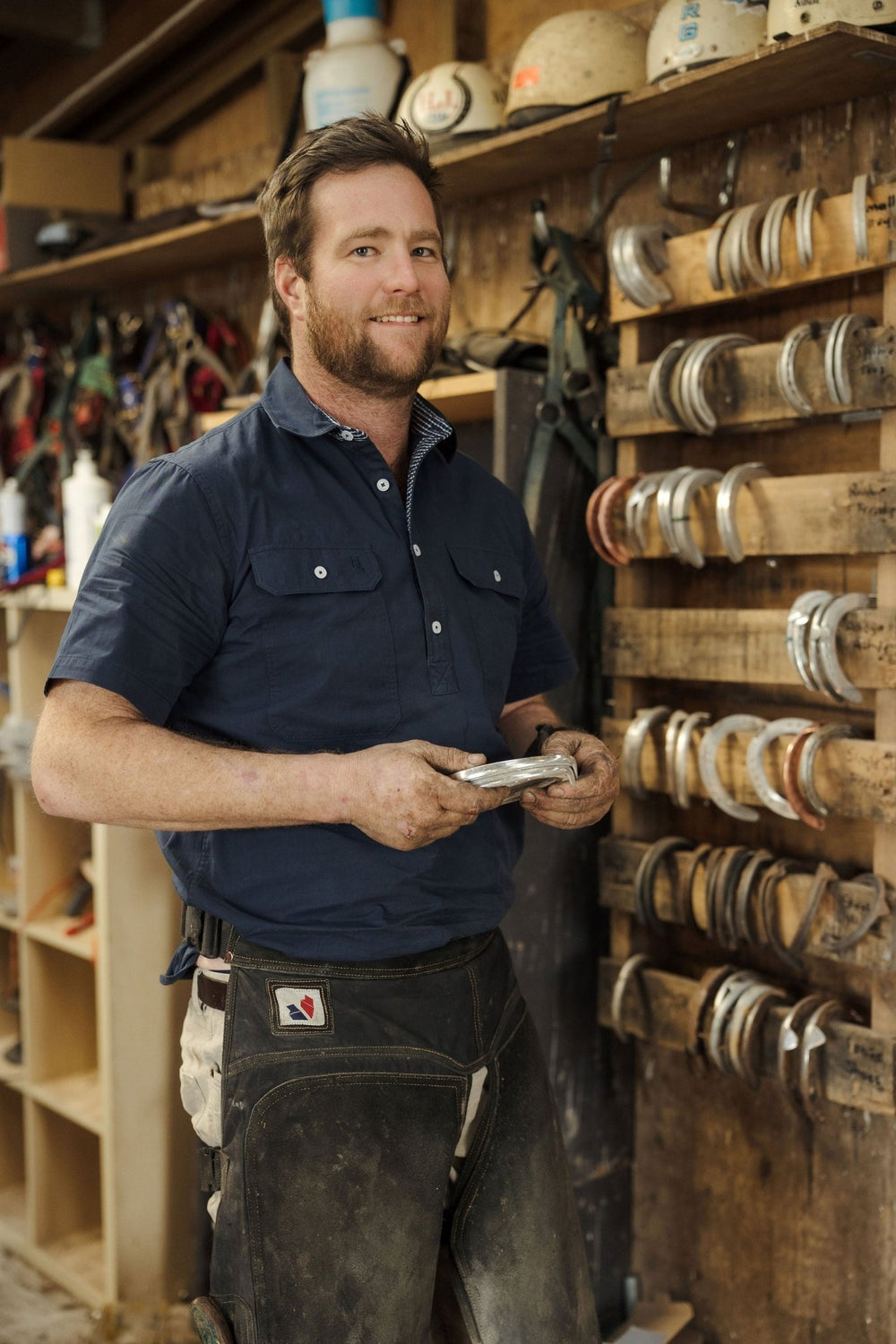 Toby Workshirt in Navy - H&S Heritage