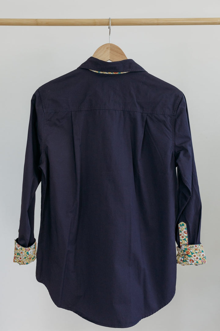 Navy and Yellow Ladies Workshirt - Hide and Seek Clothing