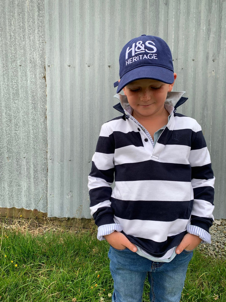 Sammy Rugby in Navy and White Stripe - Hide and Seek Clothing